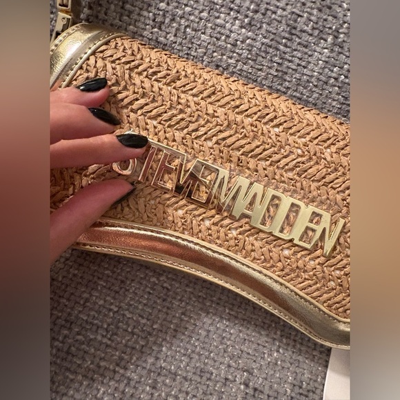 BNWT Steve Madden Gold Shoulder Bag + Coin Purse - Picture 7 of 16